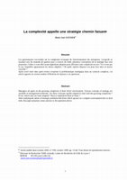 Research paper thumbnail of La strategie chemin faisant