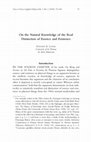 Research paper thumbnail of On the Natural Knowledge of the Real Distinction of Essence and Existence