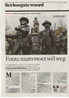 Research paper thumbnail of Foute naam moet wél weg (Parool)