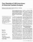 Research paper thumbnail of Four decades of JDE Interviews: A Historical Content Analysis