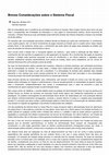 Research paper thumbnail of Breves Considerações sobre o Sistema Fiscal (Brief Considerations on the Tax System)