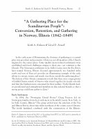 Research paper thumbnail of 'A Gathering Place for the Scandinavian People:’ Conversion, Retention, and Gathering in Norway, Illinois, 1842-1849