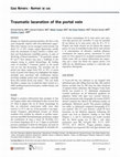 Research paper thumbnail of Traumatic laceration of the portal vein