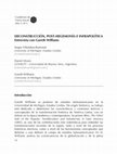 Research paper thumbnail of Deconstrucción, Posthegemonía e Infrapolítica: Entrevista con Gareth Williams