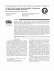 Research paper thumbnail of The Role of Social Networks in the Sustainability Transformation of Cabo Pulmo: A Multiplex Perspective