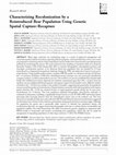 Research paper thumbnail of Characterizing Recolonization by a Reintroduced Bear Population Using Genetic Spatial Capture–Recapture