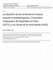 Research paper thumbnail of La situación de las sirvientas en Francia durante el tardofranquismo. Comentario comparativo de Españolas en París (1971) y Las chicas de la sexta planta (2010)