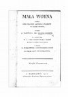 Research paper thumbnail of Grandmaison, "Mała Woyna czyli opis słuzby letkich pułkow w czasie woyny", Warszawie, 1812 [Comment in English below and 2 PDF documents]