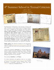 Research paper thumbnail of Ferrara, 2-7 July. 4 th Summer School in Textual Criticism