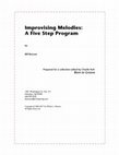 Research paper thumbnail of Improvising Melodies: A Five Step Program