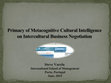 Research paper thumbnail of MAG Primacy of Met_CQ on Intercultural Business Negotiation[20150628 v1.0].pptx