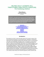 Research paper thumbnail of Helping adult learners tell their stories using photo-literature: The fotodialogo method