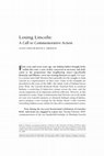 Research paper thumbnail of Losing Lincoln: A Call to Commemorative Action