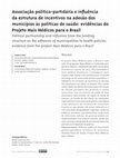 Research paper thumbnail of Associação político-partidária e influência da estrutura de incentivos na adesão dos municípios às políticas de saúde: evidências do Projeto Mais Médicos para o Brasil