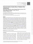 Research paper thumbnail of Gender bias in pediatric pain assessment