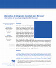 Research paper thumbnail of Alternativas de integración monetaria para Mercosur