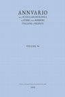 Research paper thumbnail of Annuario della Scuola Archeologica di Atene e delle Missioni Italiane in Oriente, vol. 96, 2018