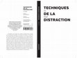 Research paper thumbnail of Techniques de la distraction, Les Presses du réel/ArTeC, 2019