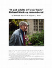 Research paper thumbnail of "It got adults off your back" Richard Macksey remembered