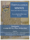 Research paper thumbnail of TERTULLIANUS Acerca del Adversus Praxeam Seminario a cargo del Lic. Pbro. Arturo Saiz