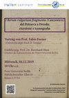 Research paper thumbnail of Fabio FORNER: I RVF del Petrarca a Dresda: ricezione e iconografia, Freie Universität Berlin, Italienzentrum/Cluster of Excellence "Temporal Communities", 4 dec 2019