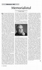 Research paper thumbnail of Memorialistul Nicolae Manolescu/The Literary Historian Nicolae Manolescu as Diarist