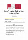 Research paper thumbnail of Hume's missing shade of blue: a new solution