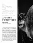 Research paper thumbnail of Del pesimismo a la justificación estética de la existencia. Apuntes filosóficos