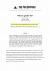 Research paper thumbnail of What is gender for?