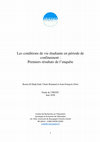 Research paper thumbnail of Les conditions de vie étudiante en période de confinement : Premiers résultats de l’enquête