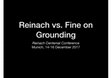 Research paper thumbnail of Reinach vs. Fine on Grounding