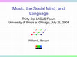 Research paper thumbnail of Music, the Social Mind, and Language