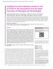 Research paper thumbnail of Guidelines for various laboratory sections in view of COVID-19: Recommendations from the Indian Association of Pathologists and Microbiologists