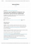 Research paper thumbnail of (2020) Pandemia expõe fragilidade de imigrantes sem documentos e gera pressão por regularização