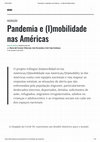 Research paper thumbnail of Pandemia e I mobilidade nas Americas