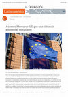 Research paper thumbnail of Acuerdo Mercosur-UE: por una cláusula ambiental vinculante