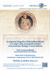 Research paper thumbnail of Online presentation by Lorenzo BARTOLI: "La sequenza biografica Ghiberti/Brunelleschi e le origini della storiografia artistica rinascimentale: filologia e storia dell'arte" (27 oct, 16:15 CET)