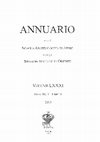 Research paper thumbnail of Annuario della Scuola Archeologica di Atene e delle Missioni Italiane in Oriente, vol. 81.2, 2003