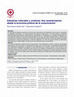 Research paper thumbnail of Olmedo Neri, Raul Anthony y García Calderón, Carola. (2020). Industrias culturales y creativas. Una caracterización desde la economía política de la comunicación. Anuario CONEICC (XXVII), 113-123