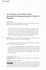 Research paper thumbnail of ‘To Tell China’s Story Well’: China’s International Messaging during the COVID-19 Pandemic