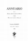 Research paper thumbnail of Annuario della Scuola Archeologica di Atene e delle Missioni Italiane in Oriente, vol. 84.2, 2006