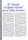 Research paper thumbnail of El "Alcalde e Capitán a Guerra" de los valles del norte de Navarra