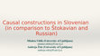 Research paper thumbnail of (with A. Žele)  Causal constructions in Slovenian (in comparison to Štokavian and Russian)