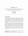 Research paper thumbnail of Entrepreneurial activity of graduates and students - what data is missing from university reporting?