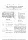 Research paper thumbnail of Synchronous Operation Control Of the Brushless Doubly-Fed Machine