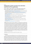 Research paper thumbnail of Optimisation of DNA Extraction from Individual Sand Flies for PCR Amplification