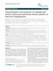 Research paper thumbnail of Characterisation and prognosis of undiagnosed chronic obstructive pulmonary disease patients at their first hospitalisation