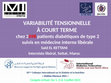 Research paper thumbnail of VARIABILITÉ TENSIONNELLE À COURT TERME  chez 2098 patients diabétiques de type 2 suivis en médecine interne libérale