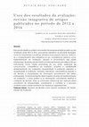 Research paper thumbnail of Usos dos resultados da avaliação: revisão integrativa de artigos publicados no período de 2012 a 2016