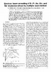 Research paper thumbnail of Electron - beam annealing of B-, P-, As-, Sb-, and Ga-implanted silicon by multiple-scan method